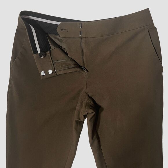 Ann Taylor Devin Fit Slim Tailored Ankle in Olive - Picture 2 of 8